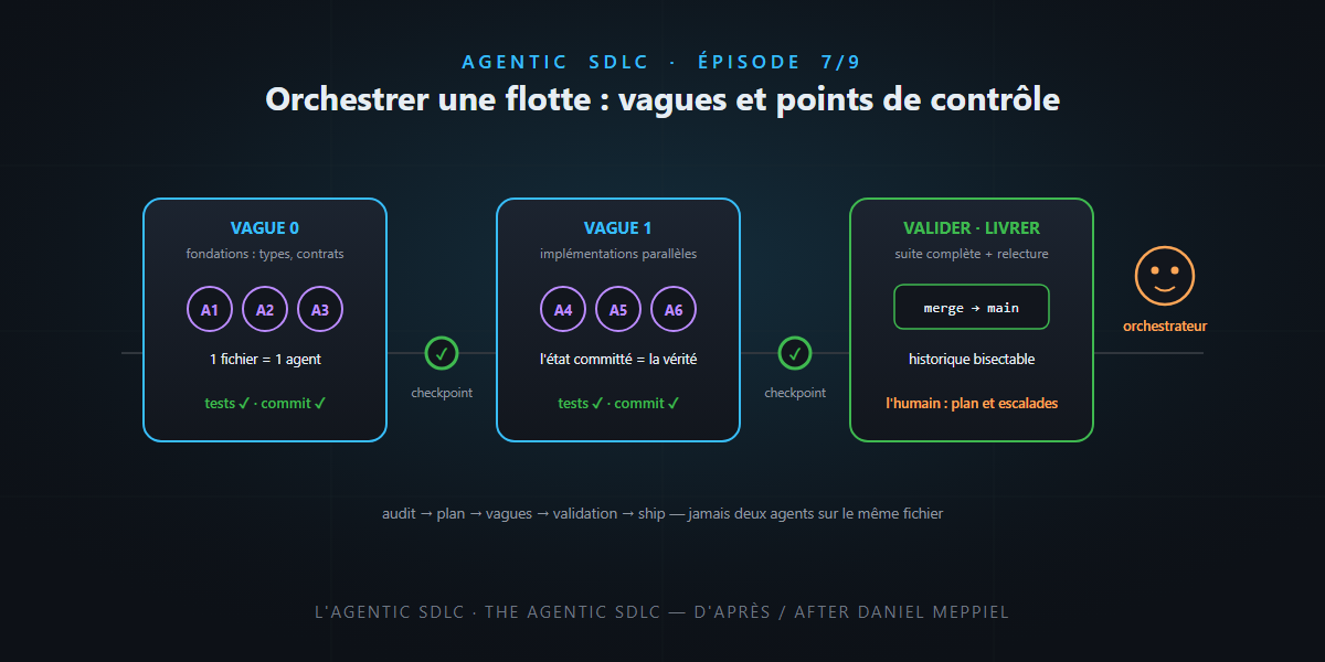 The Agentic SDLC (7/9) — Orchestrating an agent fleet: waves and checkpoints — it's not rocket science!