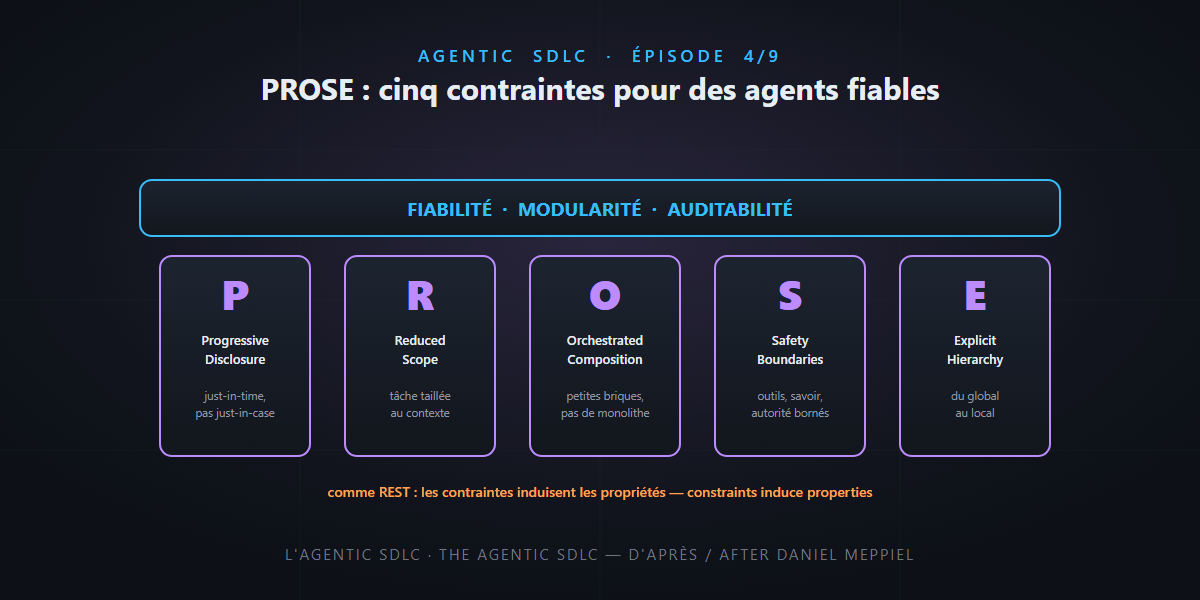 L'Agentic SDLC (4/9) — PROSE : cinq contraintes pour des agents fiables — c'est pas sorcier !